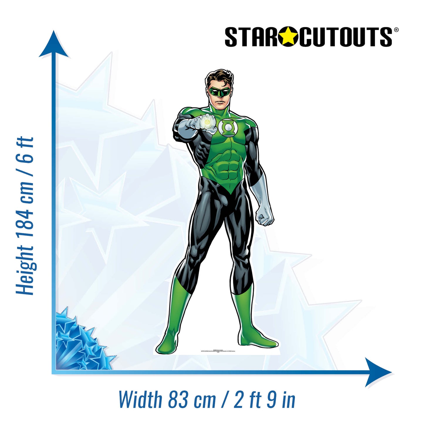 SC885 Green Lantern Cardboard Cut Out Height 184cm