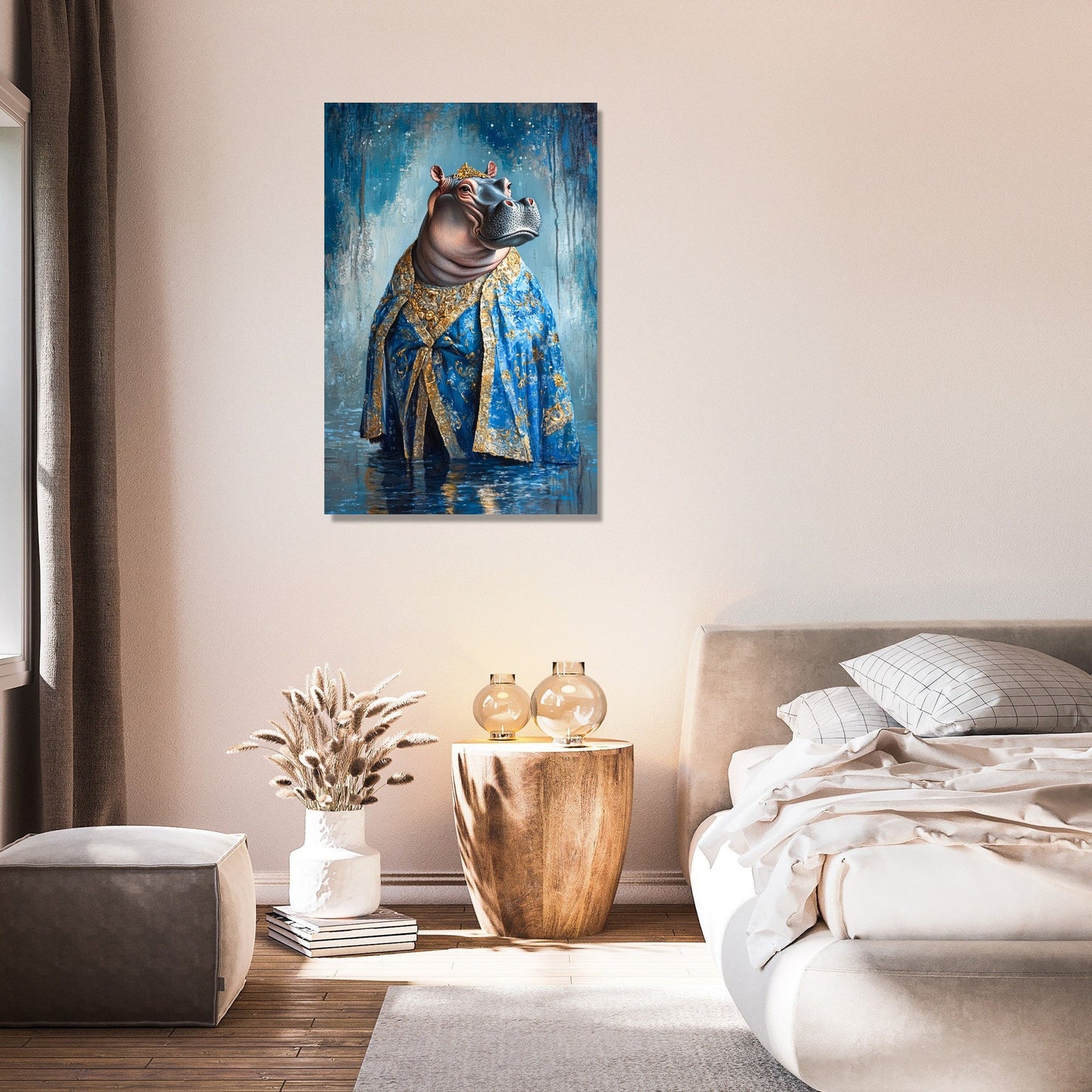 Hippopotamus Majesty Canvas