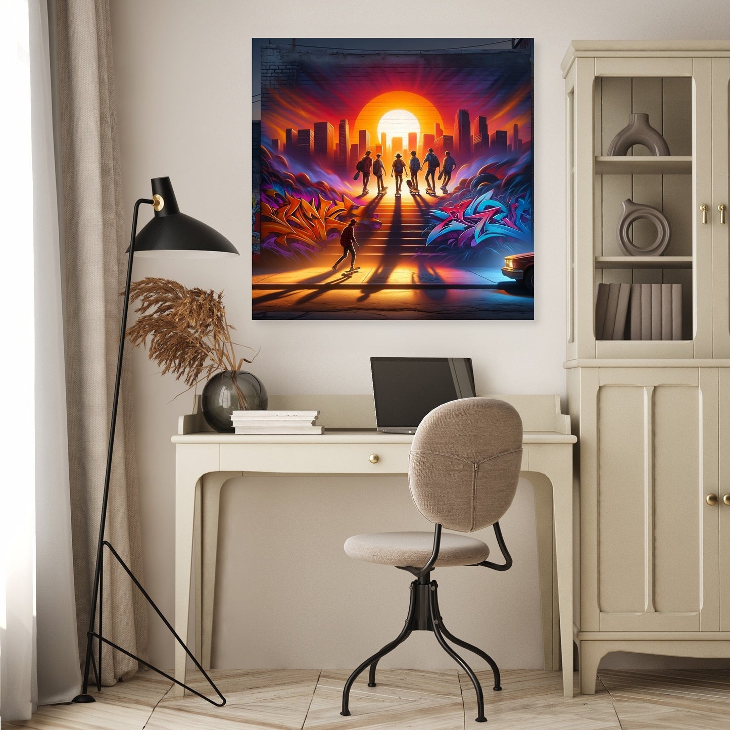 Sunset Skate Session Canvas