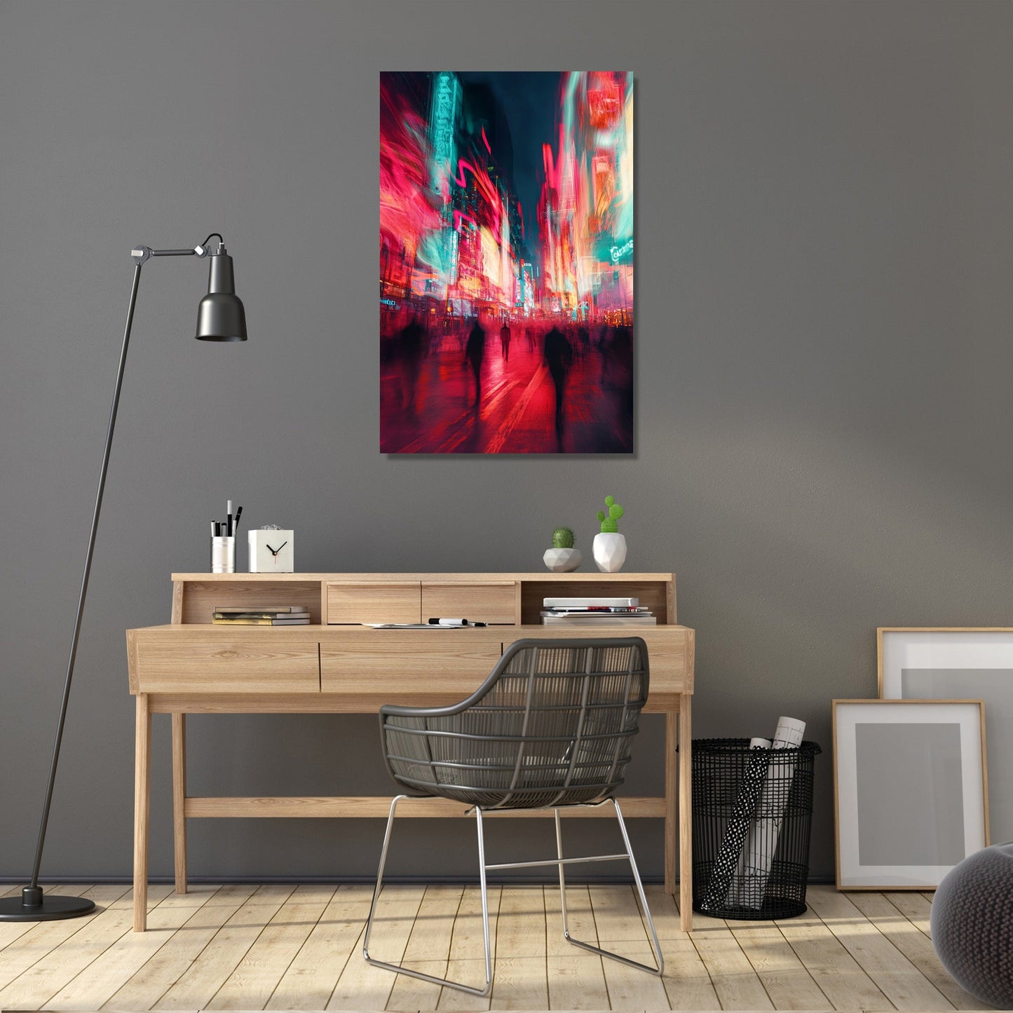 Nighttime City Lights Canvas