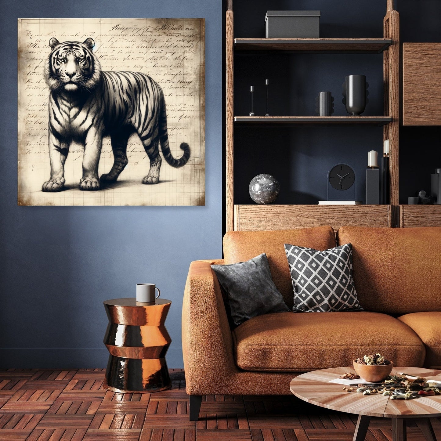 Vintage Tiger Study Canvas
