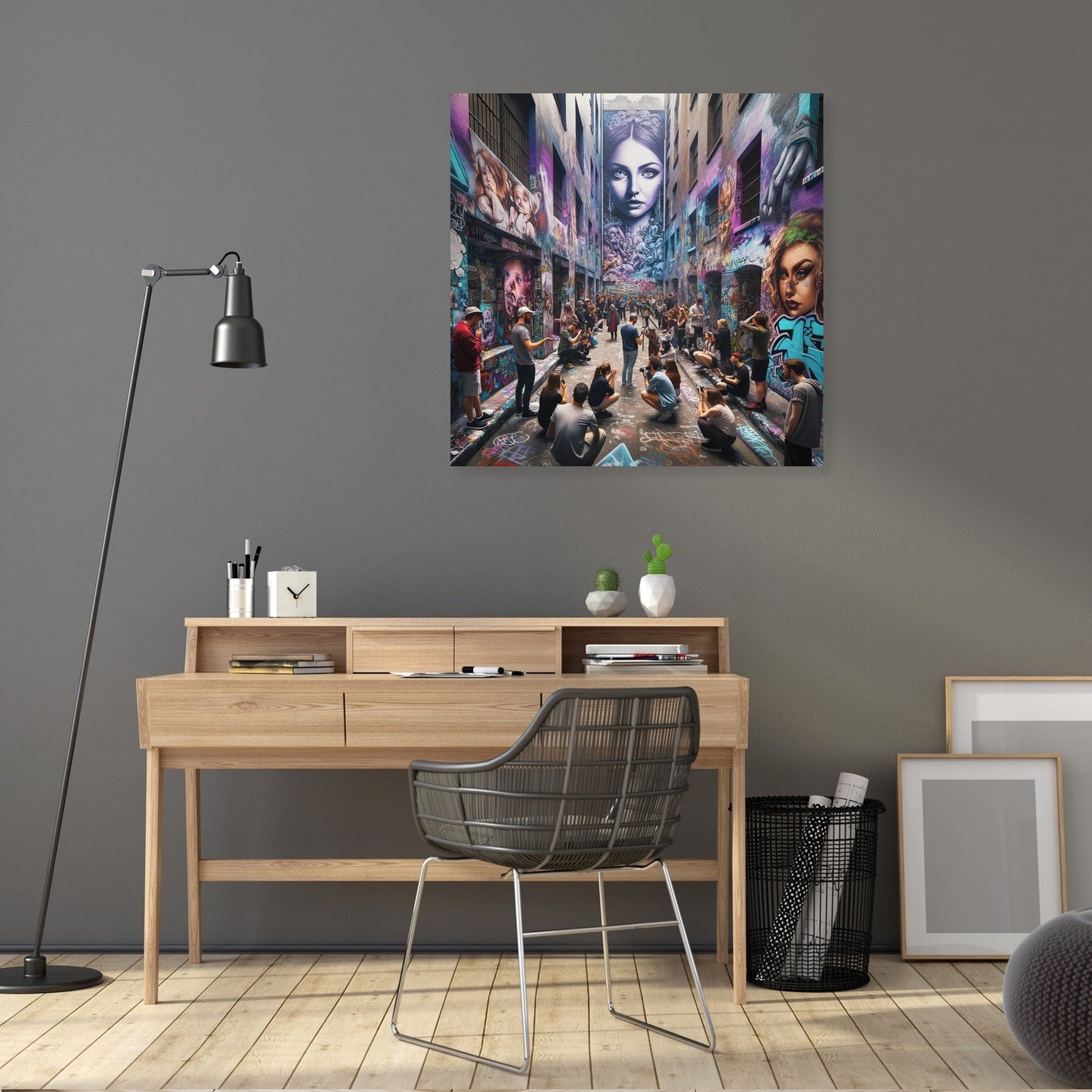 Alley of Artistic Echoes Canvas
