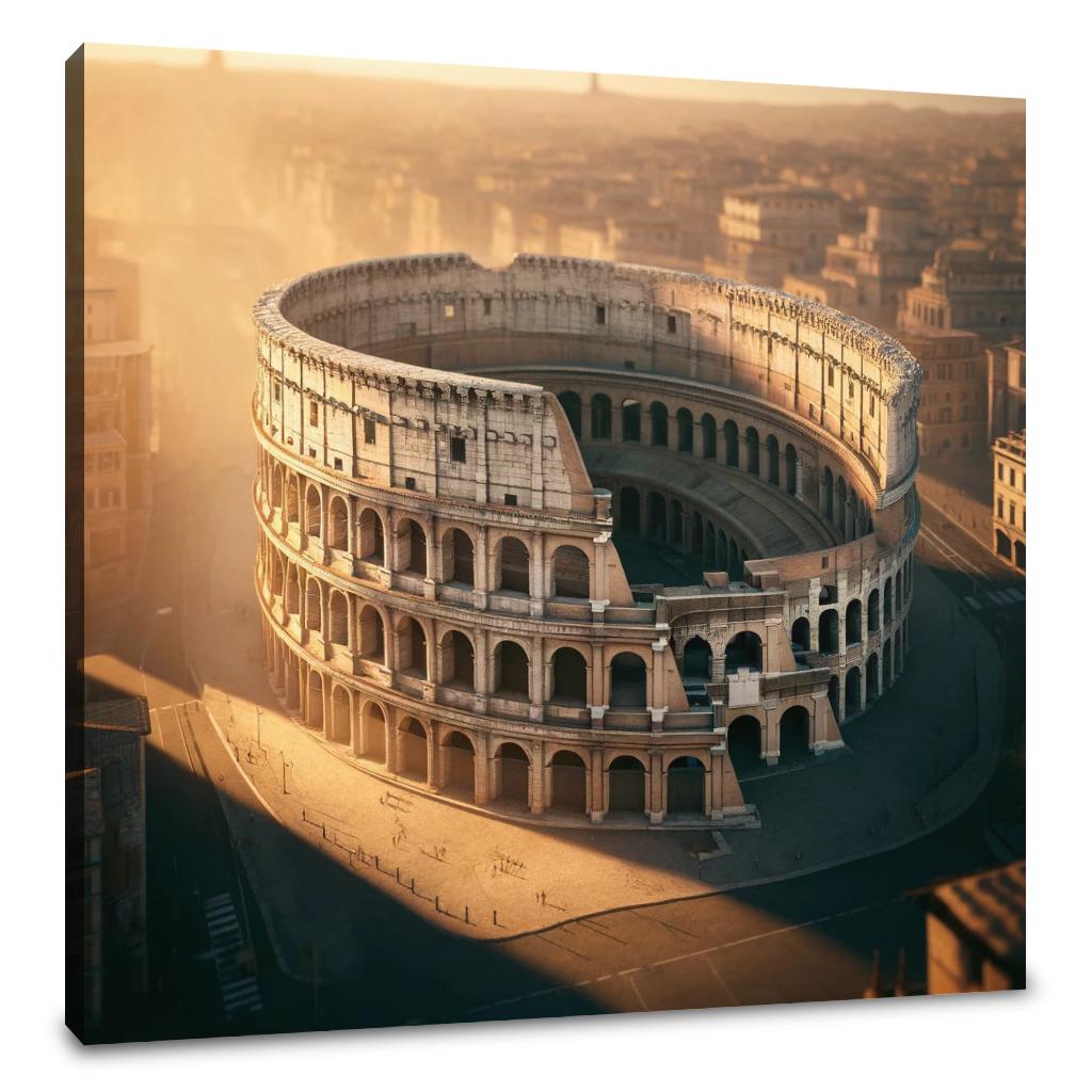 Golden Colosseum Canvas