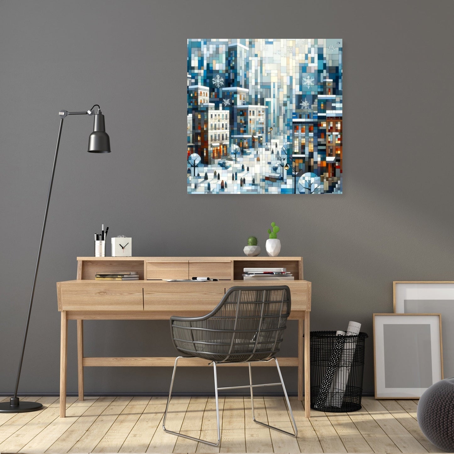 Winter Geometry Canvas