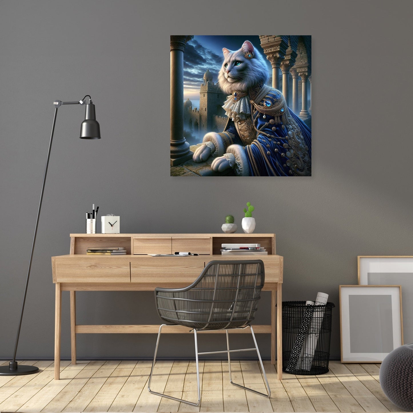 Royal Feline Twilight Canvas