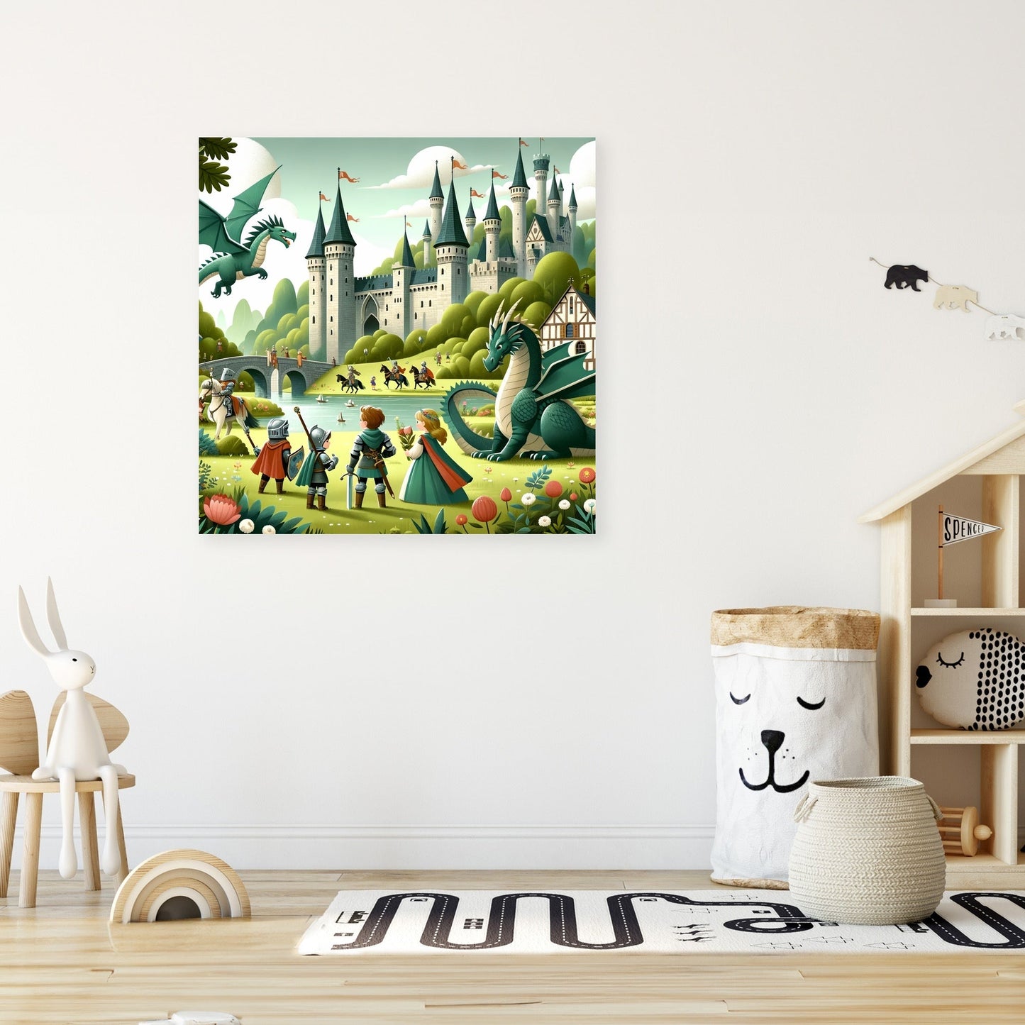 Knights and Dragons Canvas