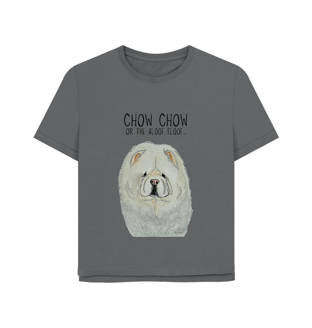 Embrace the Aloof Floof: Cream Chow Chow Women’s Relaxed Fit T-Shirt