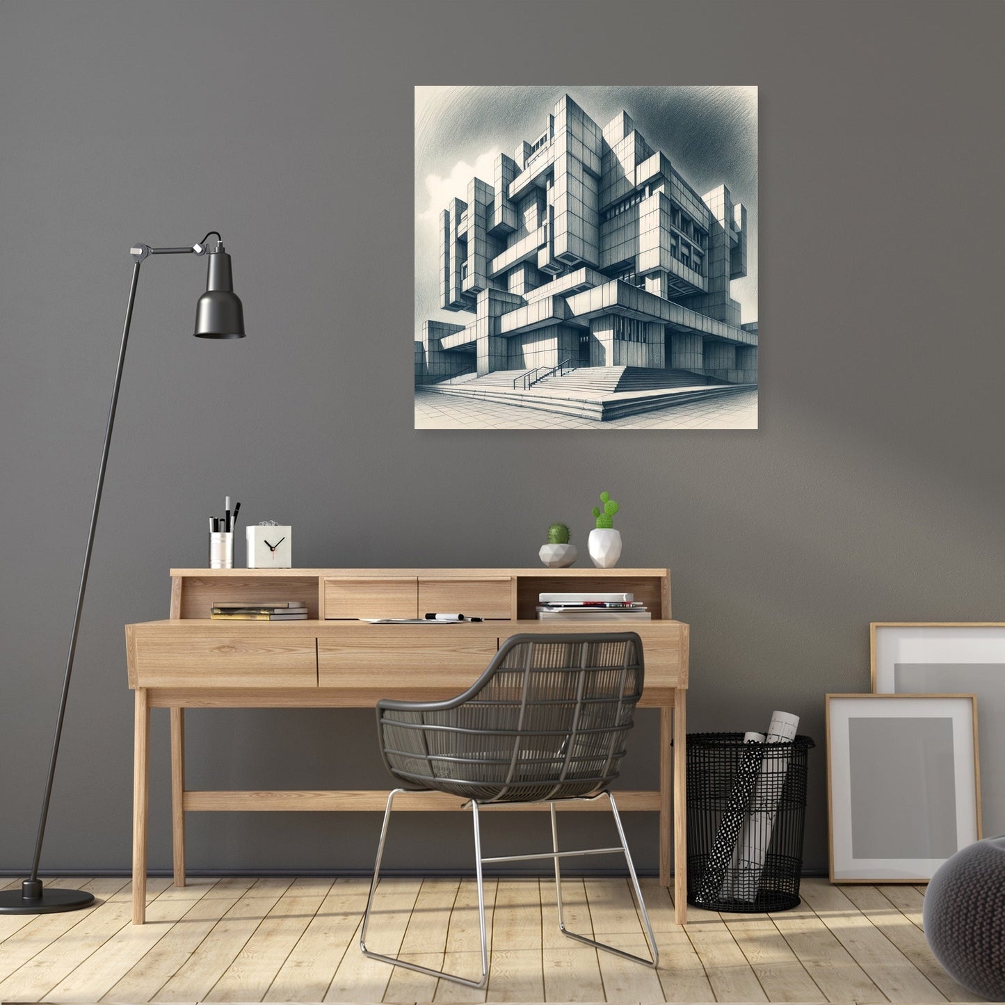 Brutalist Bastion Canvas