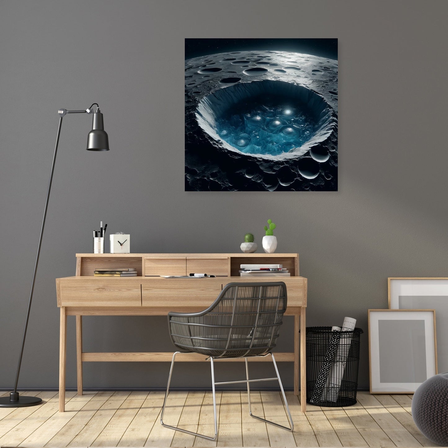 Mercury's Polar Ice Mystery Canvas
