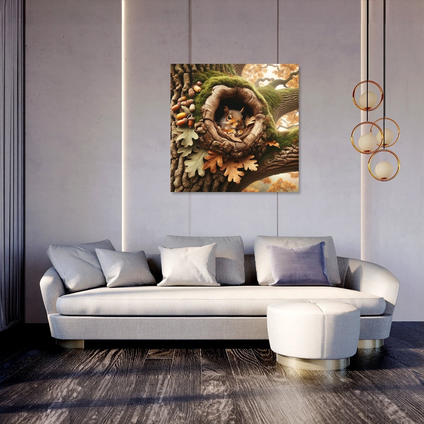 Autumn Squirrel Hollow Canvas