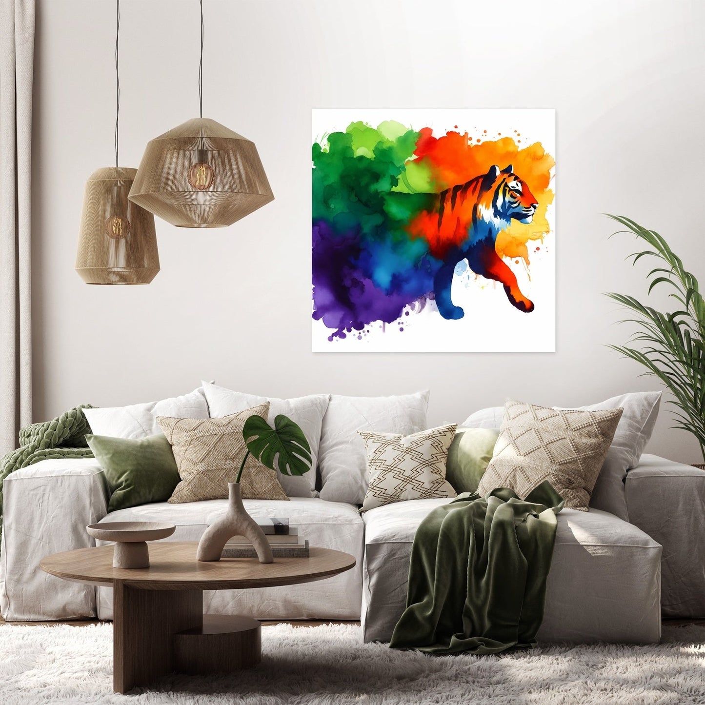 Contrasting Wilderness Tiger Canvas