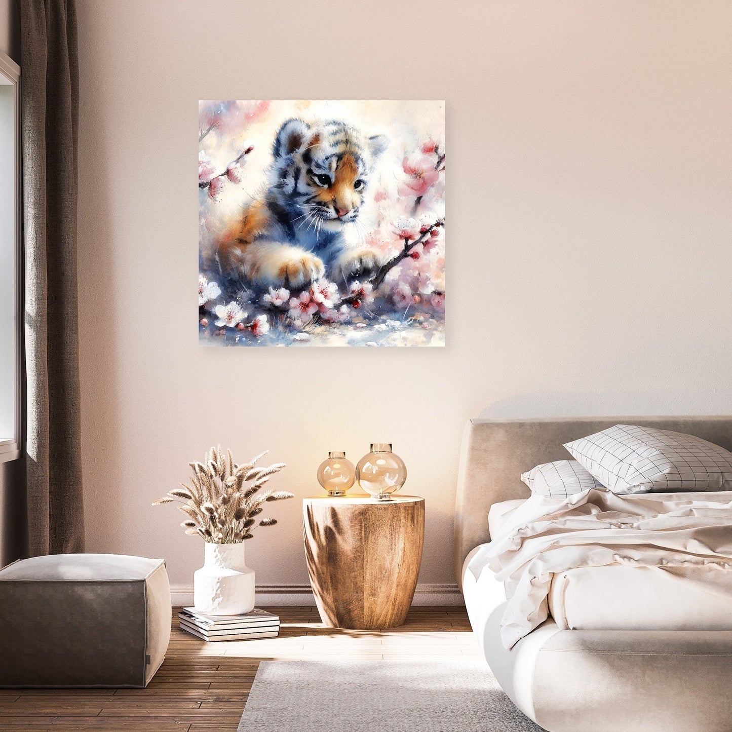 Spring Blossom Tiger Canvas