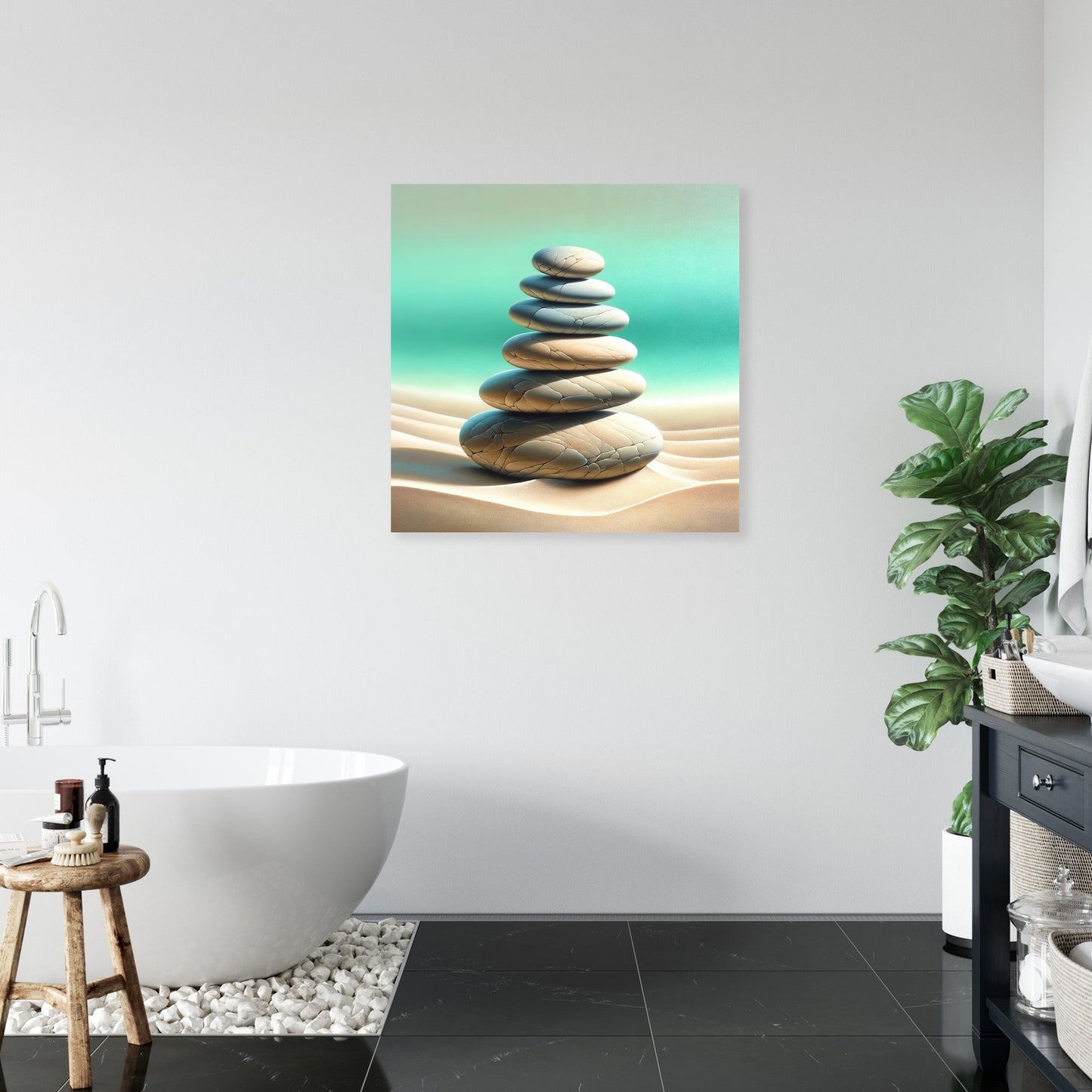 Zen Stone Array Canvas