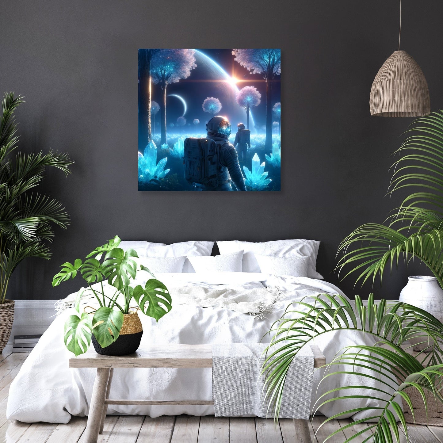 Crystal Forest Exploration Canvas