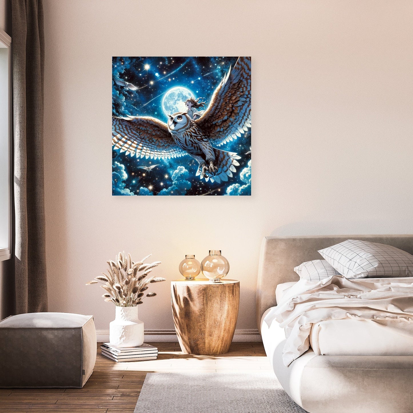 Moonlit Owl Ride Canvas