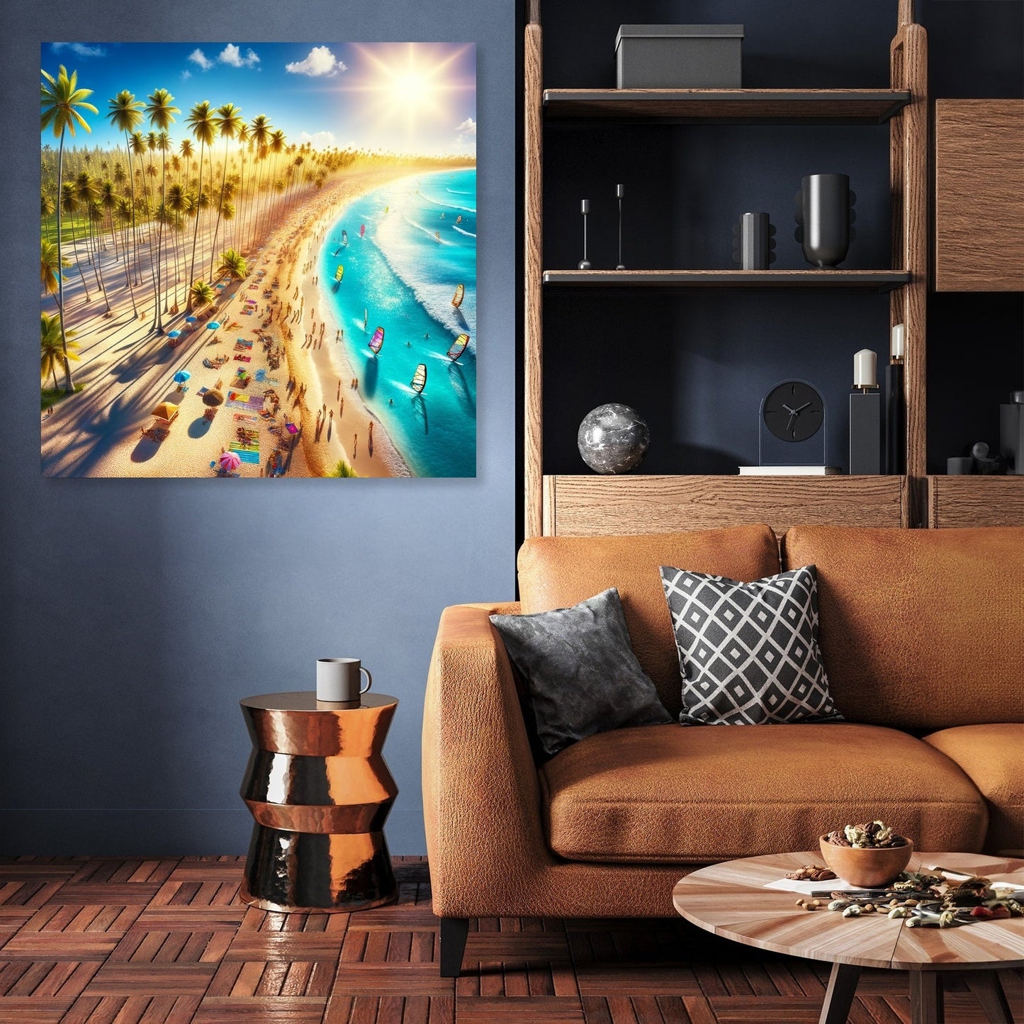 Summer Beach Panorama Canvas