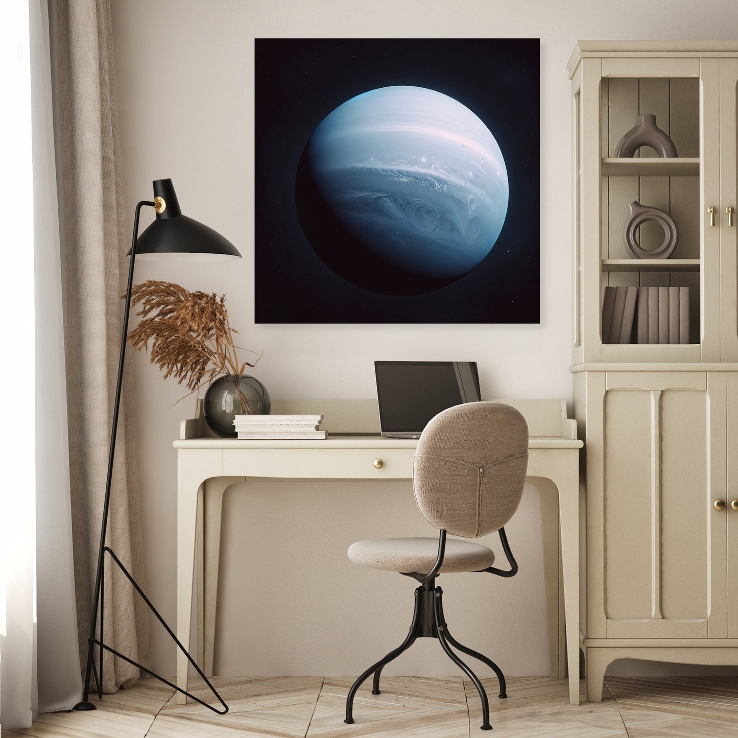 Uranus' Celestial Calm Canvas