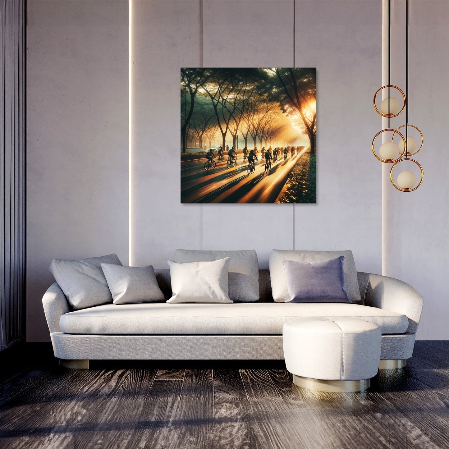 Golden Hour Cycle Summer Canvas