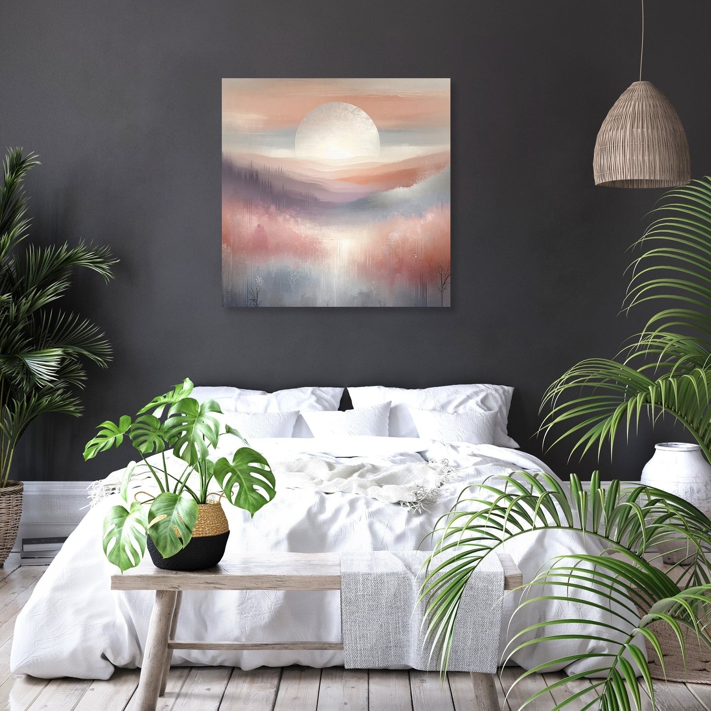Dawn's Silver Mist Canvas