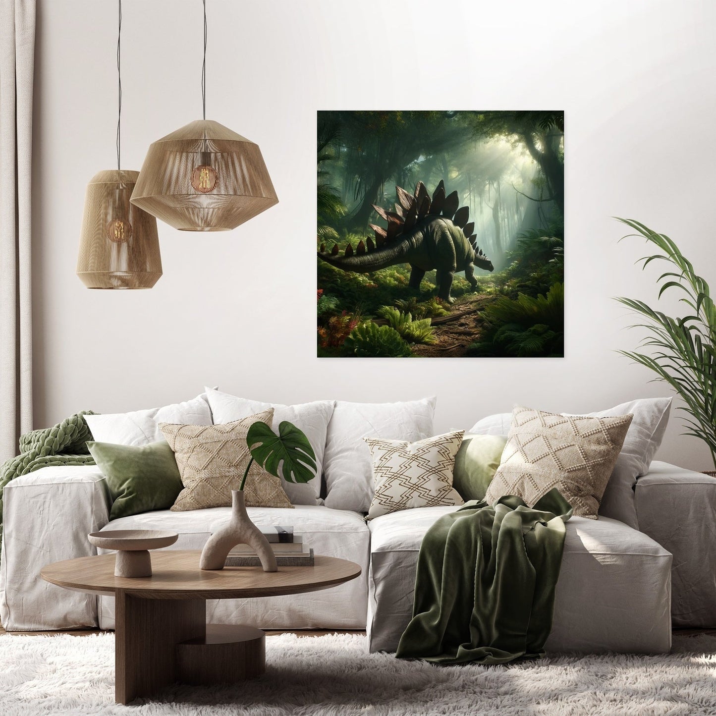 Forest Wanderer Stegosaurus Canvas
