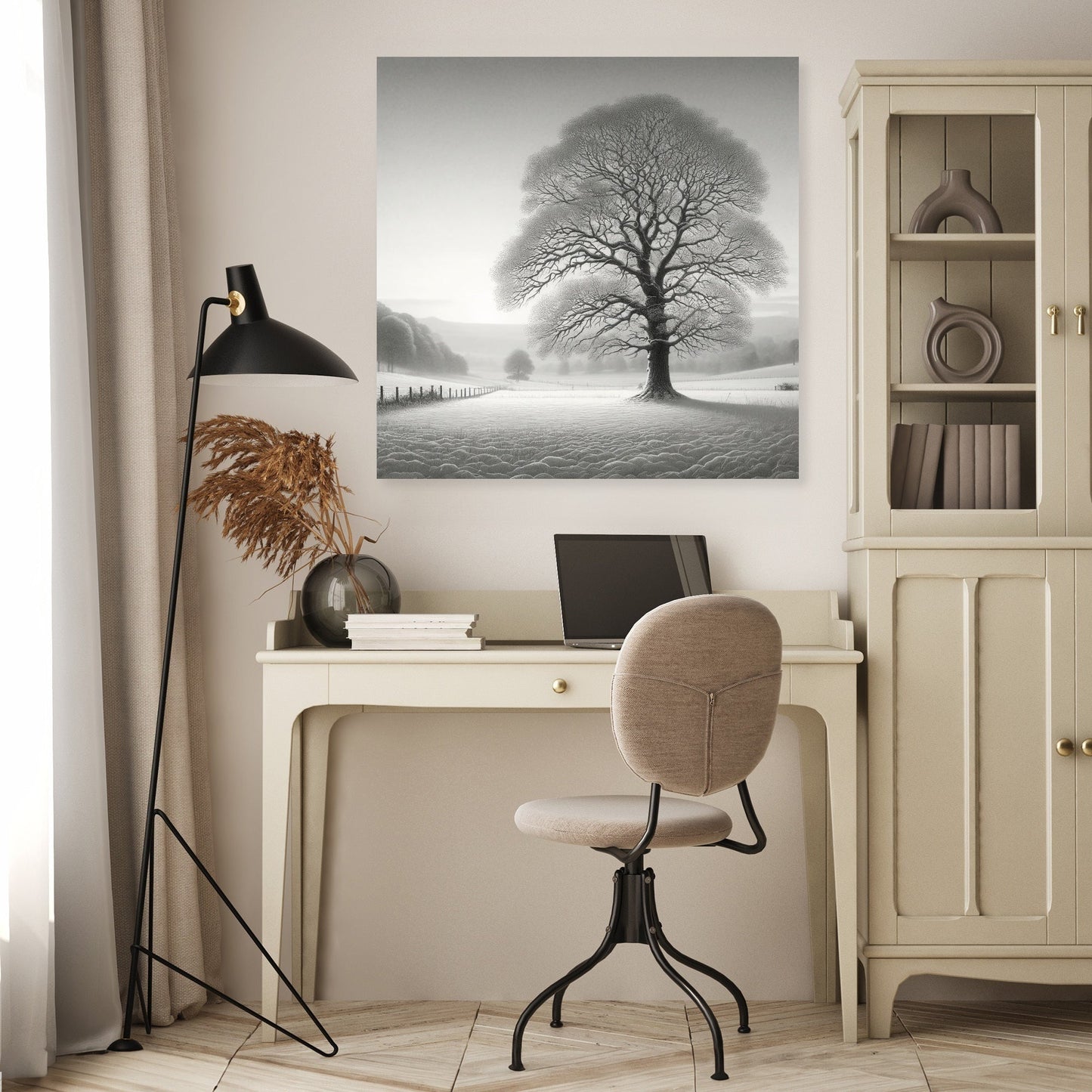 A Silent Winter Morning Canvas