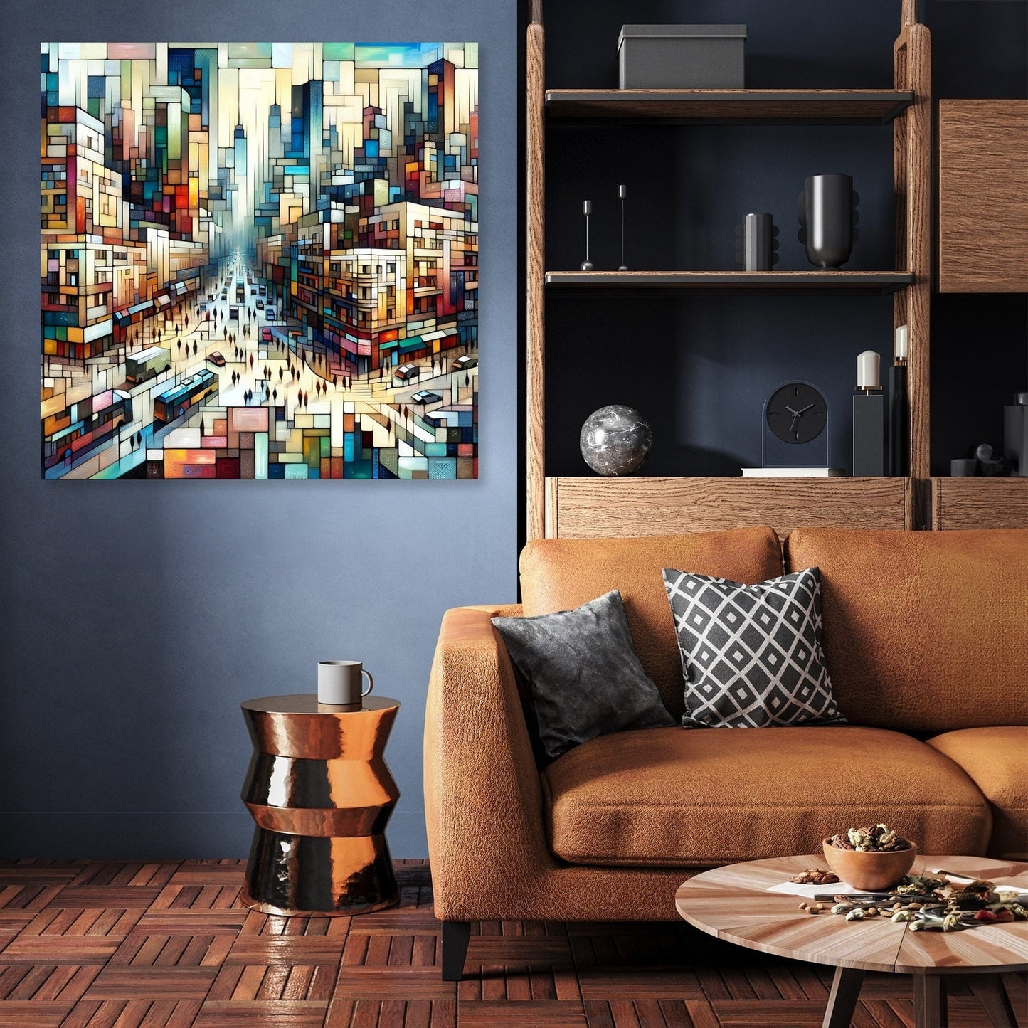 Abstract Cityscape Rhythms Canvas