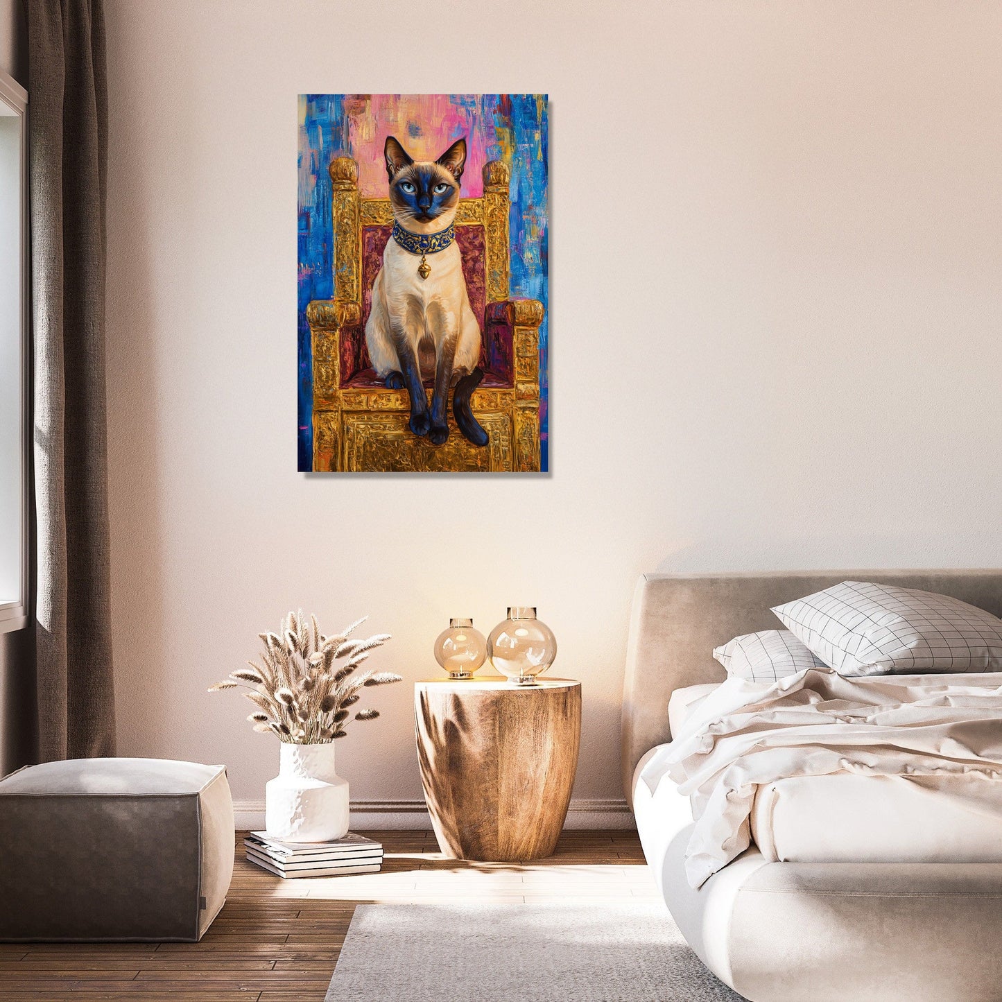 Regal Siamese Cat Canvas