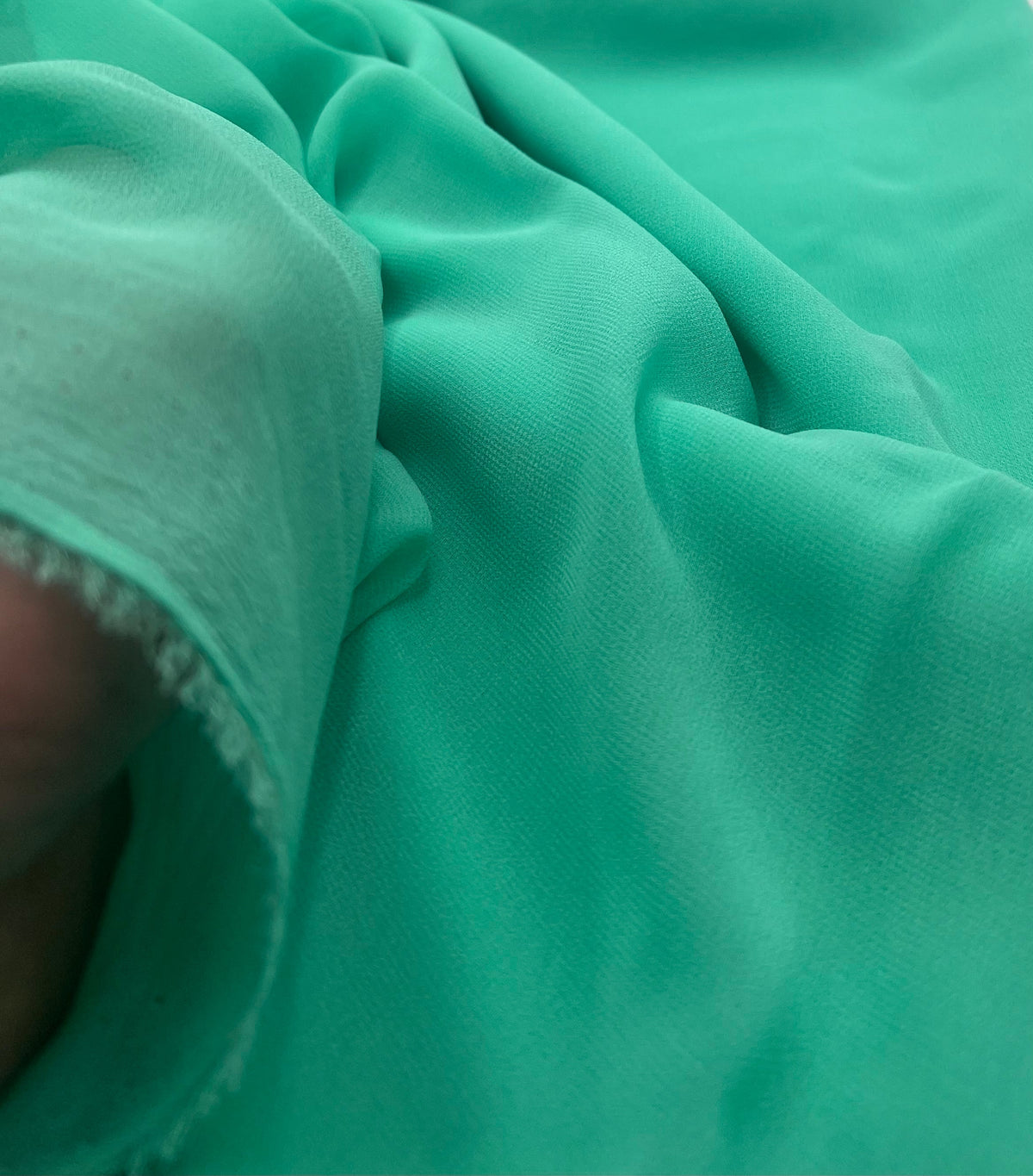 Plain Mint Green Chiffon Sheer Dress Bridal Fabric