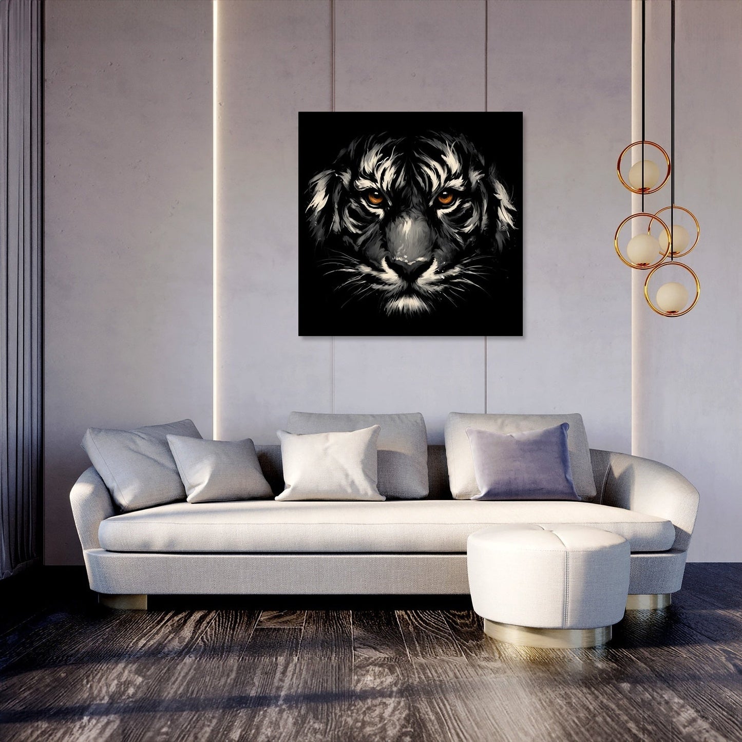 Dark Tiger Gaze Canvas