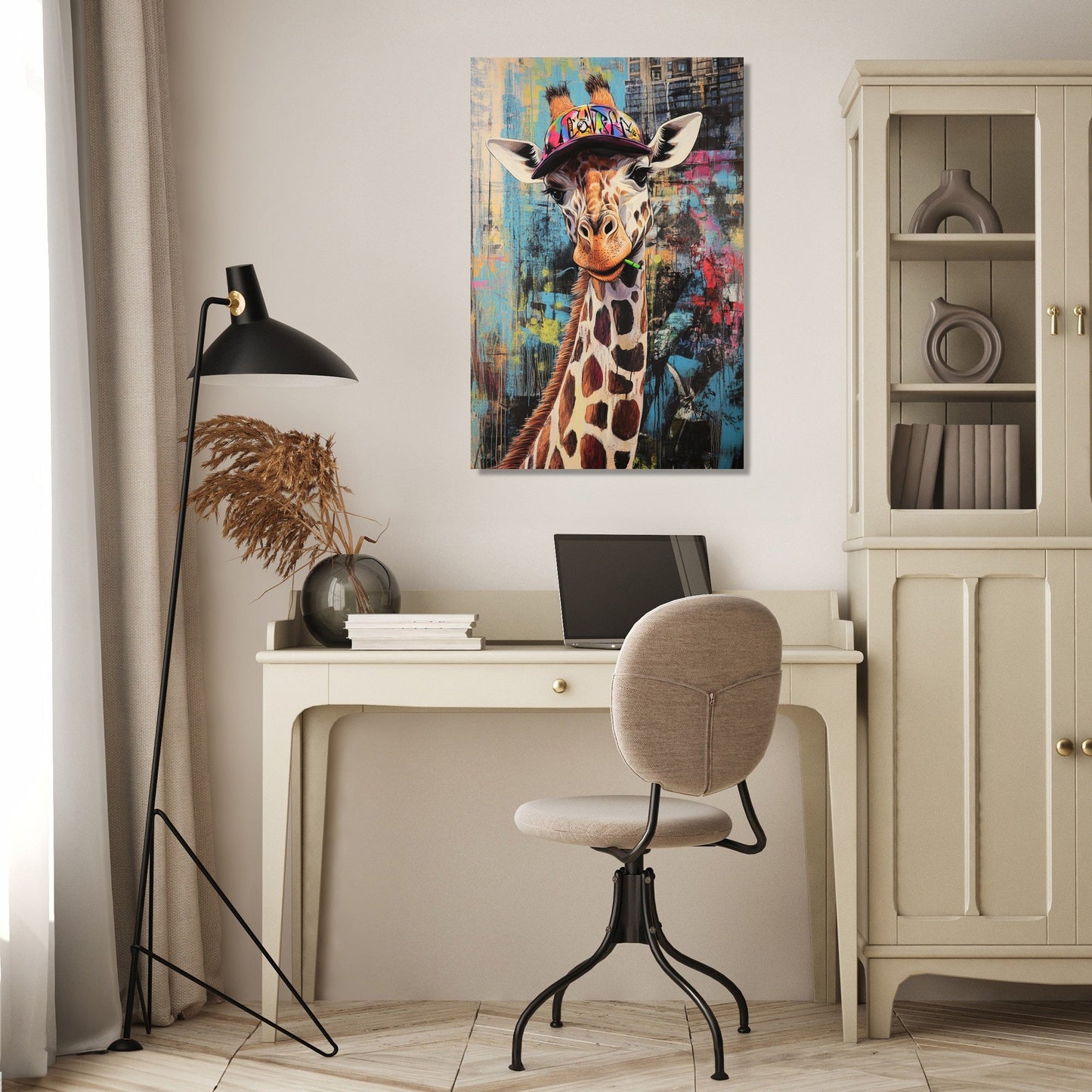 Graffiti Giraffe Canvas