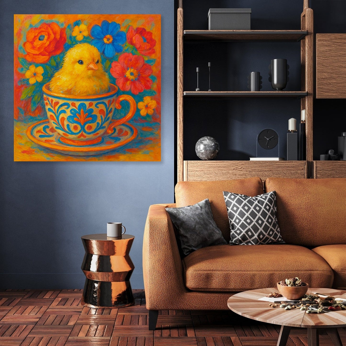 Chick in a Teacup Canvas