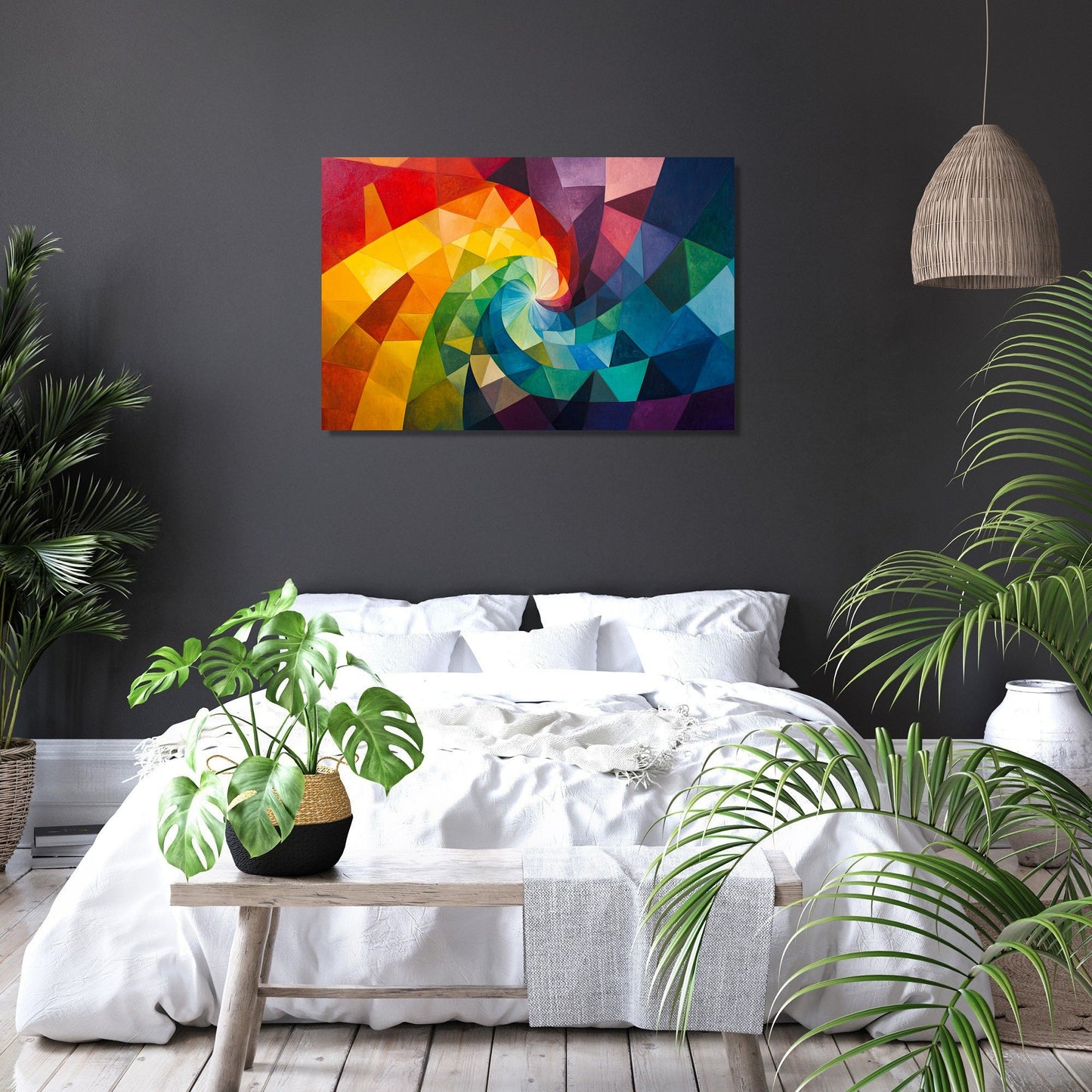 Rainbow Vortex Canvas