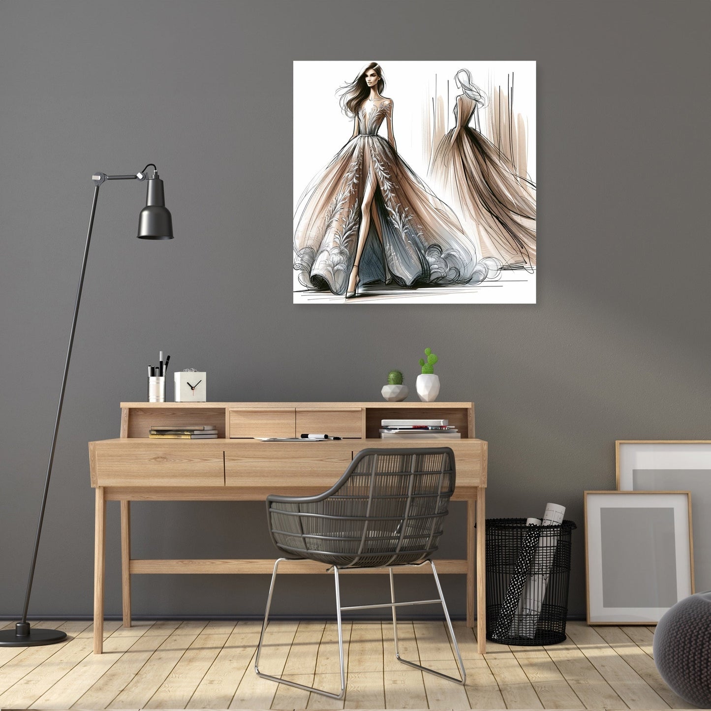 Elegant Runway Model Canvas
