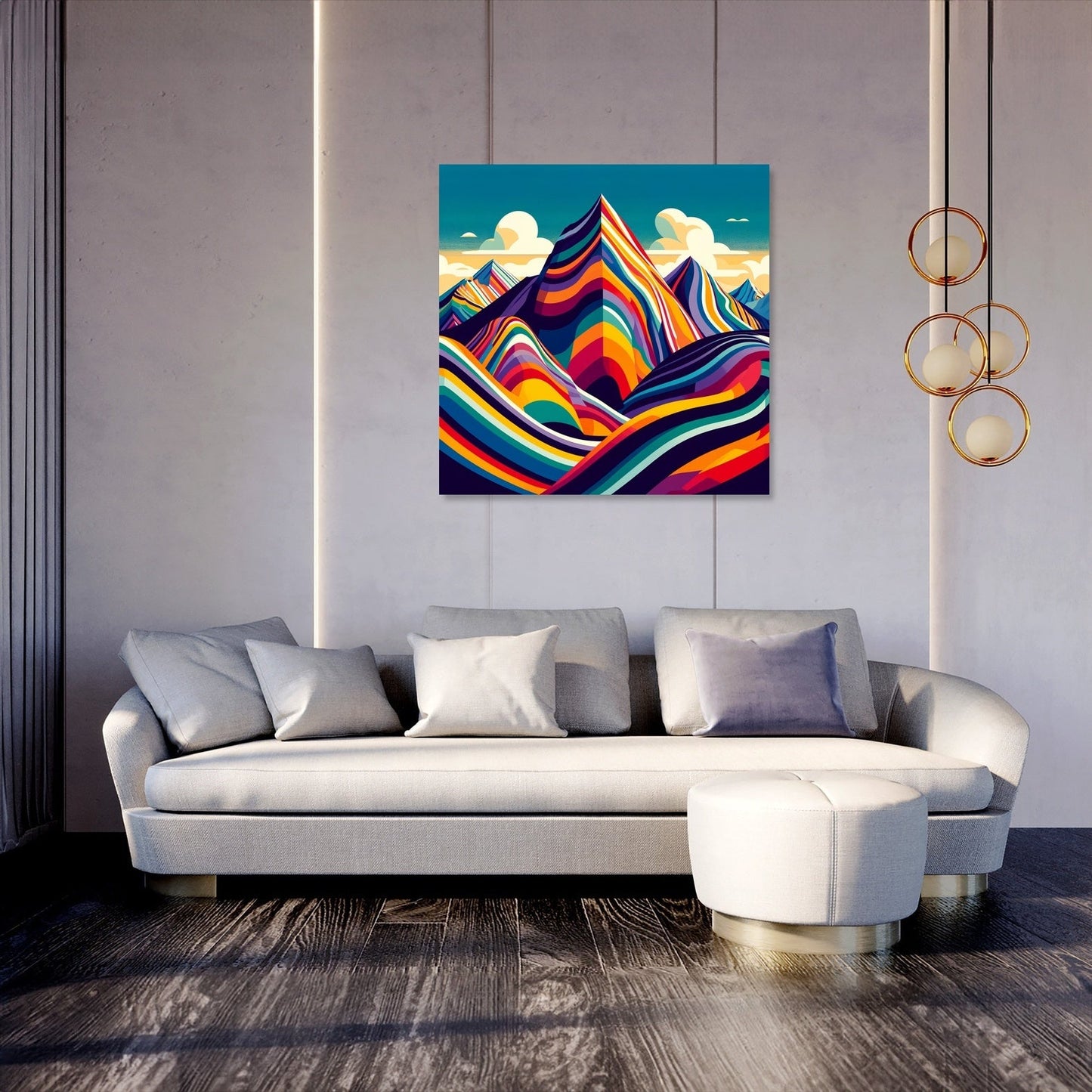 Vinicunca Modernist Canvas