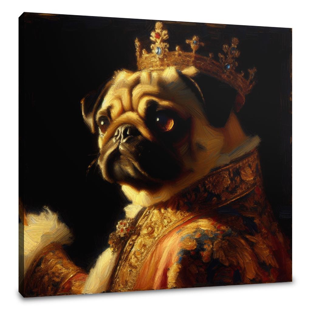 Regal Pug Majesty Canvas