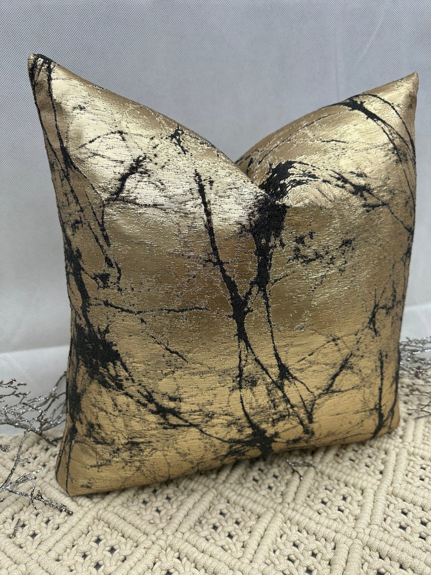 The Couture Cushion - The Gold and Black Cooper - Style No. 119b