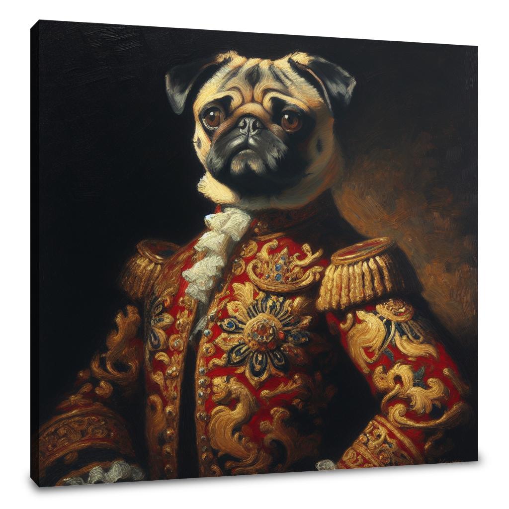 Regal Pug Monarch Canvas