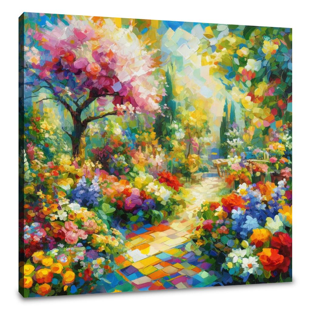 Cubist Spring Garden Canvas