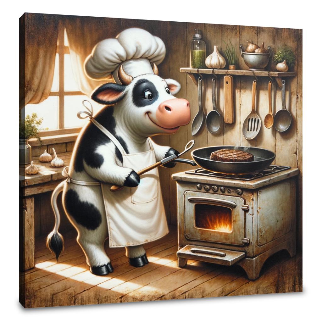 Culinary Cow Canvas
