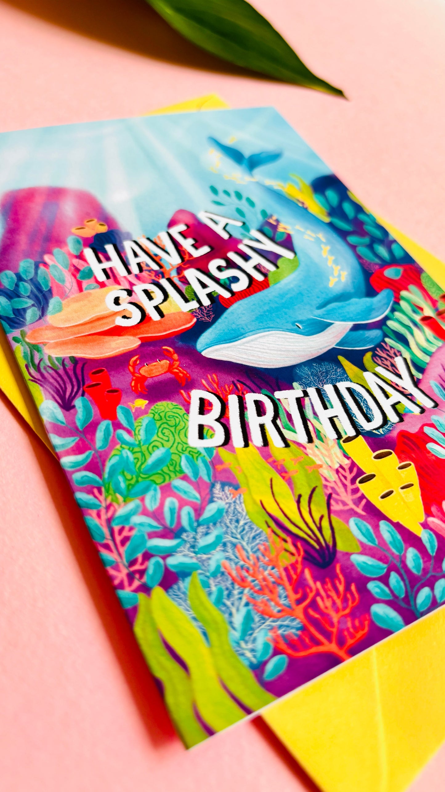 Whale Handmade Birthday Card- Cute Greetings Cards