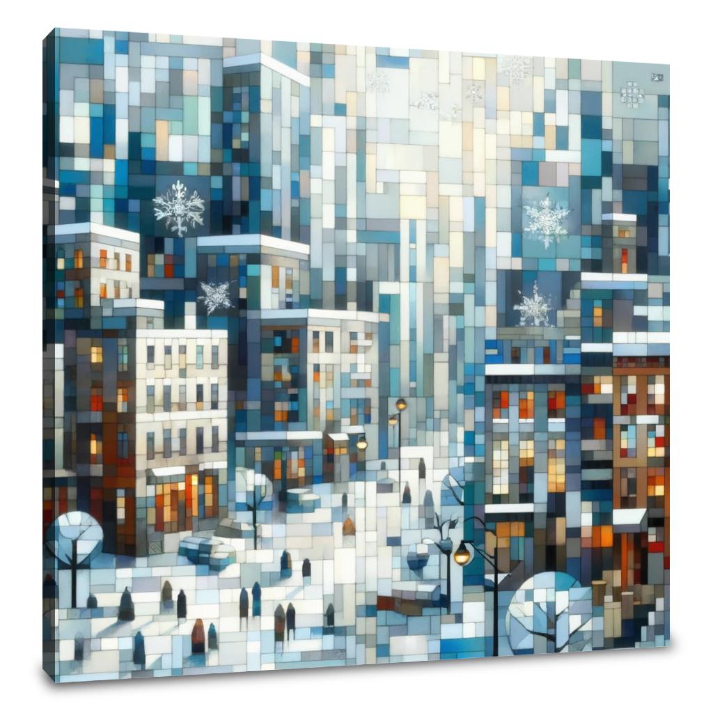 Winter Geometry Canvas