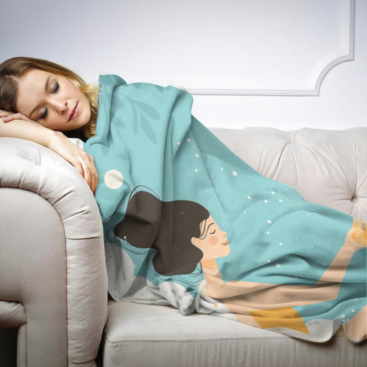 Lady in Foam Blanket