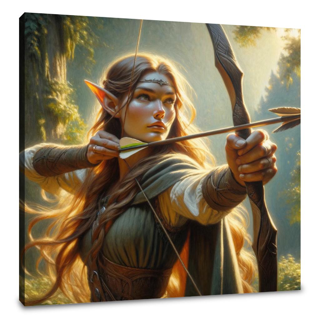 Sunlit Archer Elf Canvas