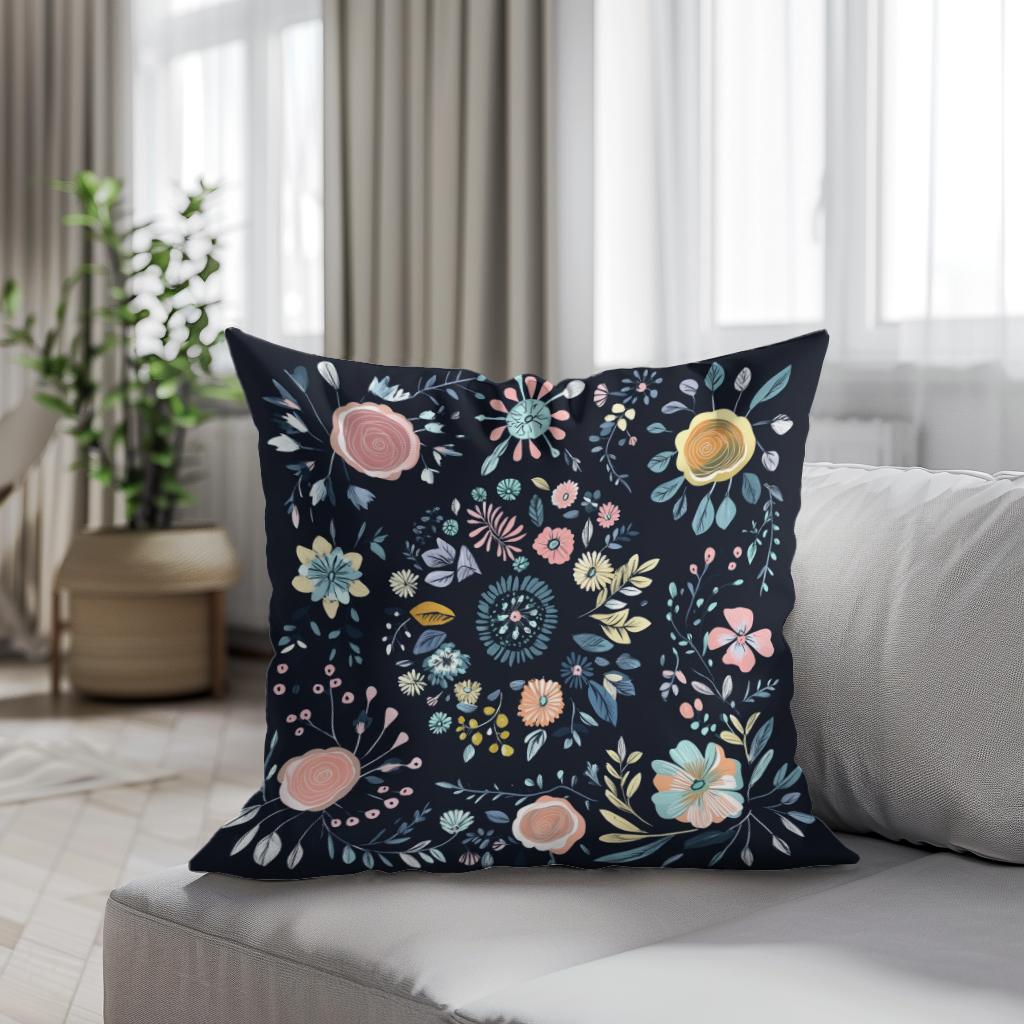 Pastel Rosette Cotton Cushion