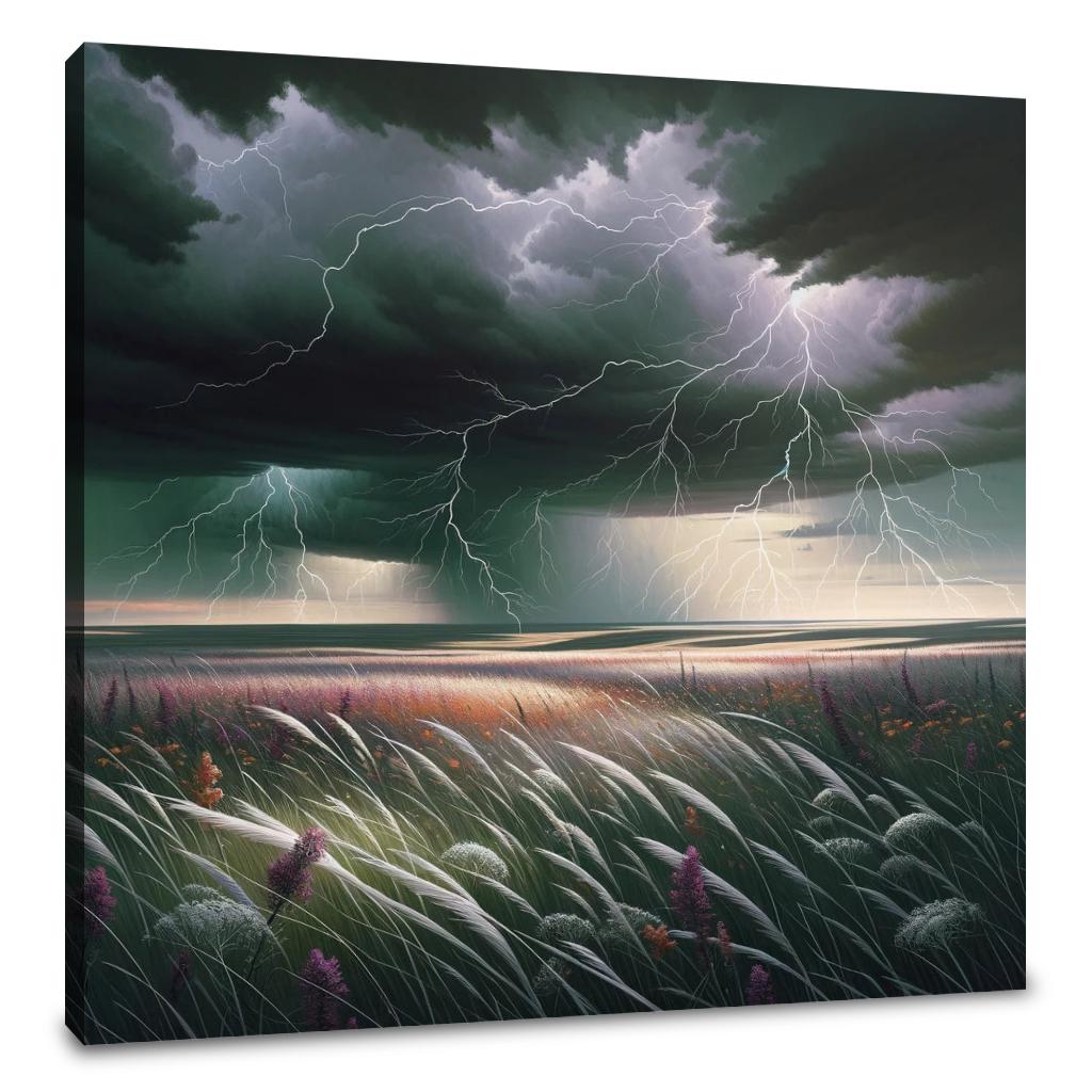 Stormy Prairie Power Canvas