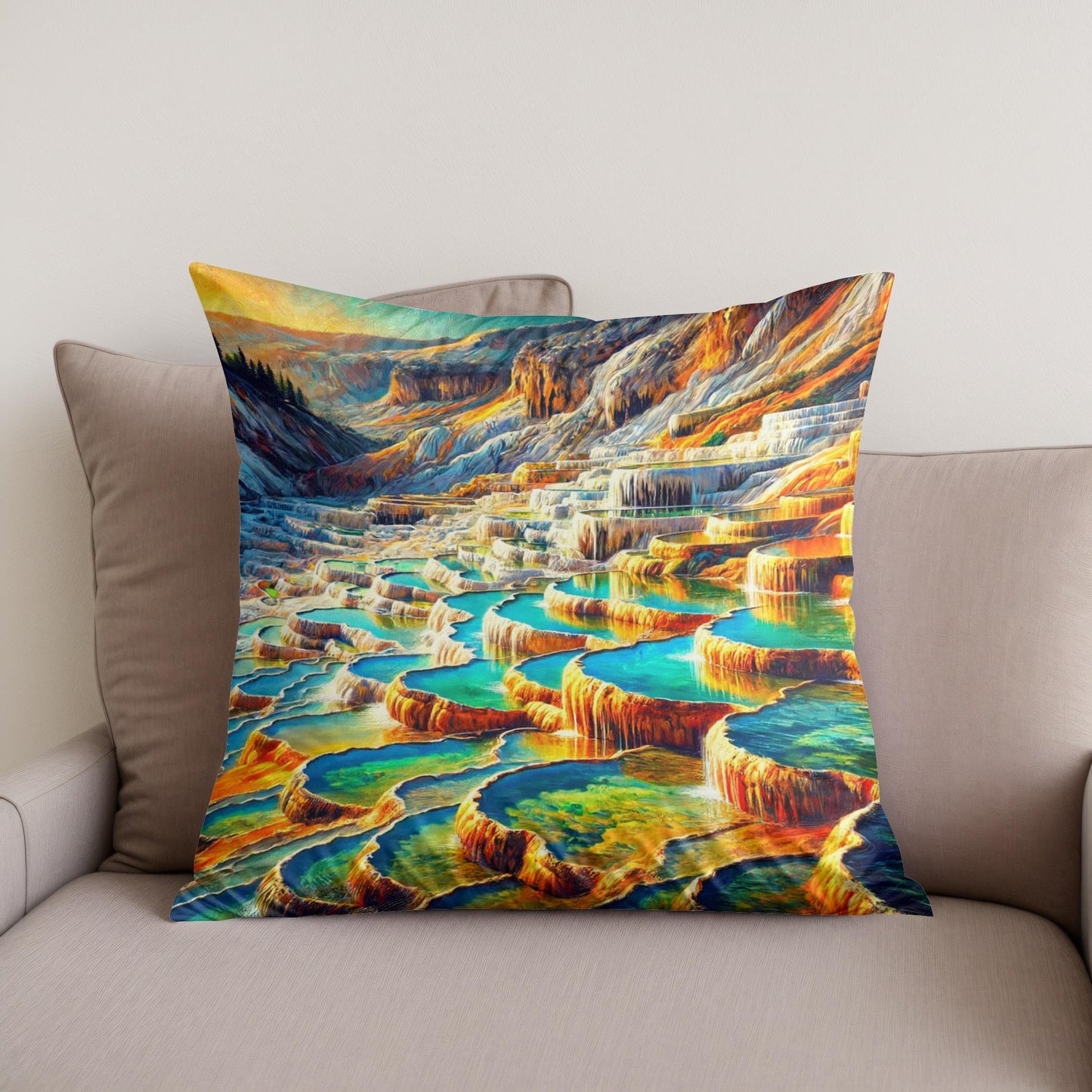 Terraced Springs Cotton Cushion