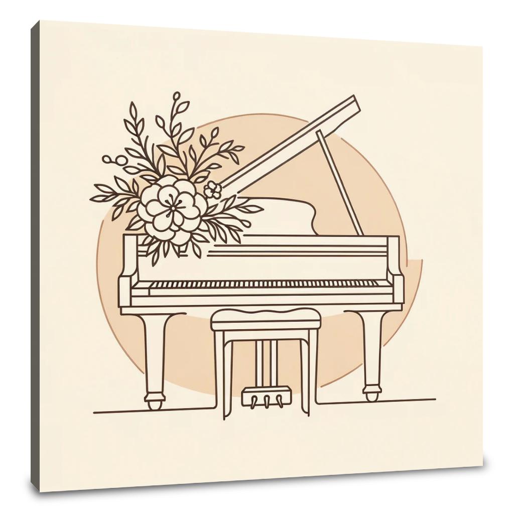 Musical Harmony in Pastel Canvas