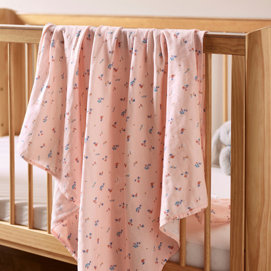 Blossom Organic Cotton Muslin Swaddle
