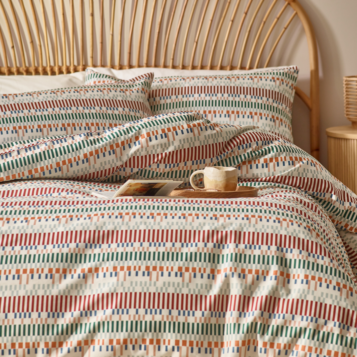 Aara Organic Cotton Duvet Cover Set – Olive