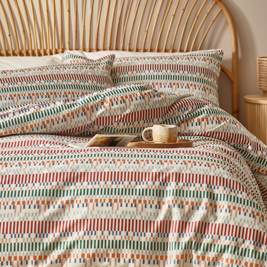 Aara Organic Cotton Duvet Cover Set – Olive